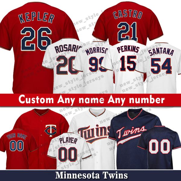

Custom 26 Max Kepler Minnesota Men Twins jersey 20 Eddie Rosario 22 Miguel Sano 54 Ervin Santana Baseball Jerseys 15 Glen Perkins