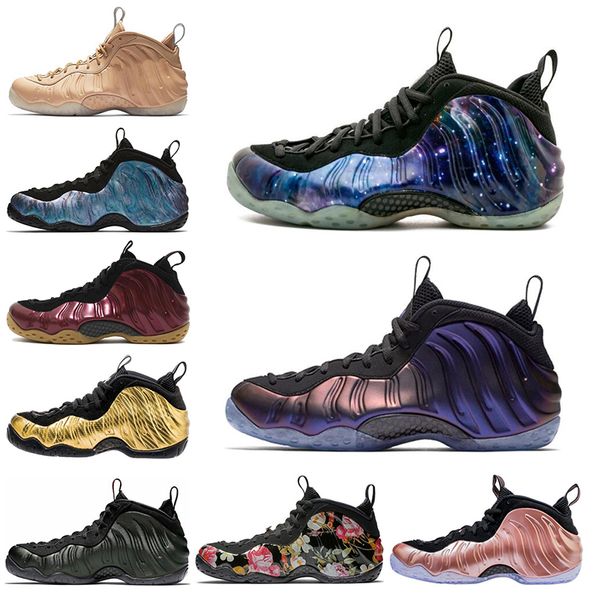 

penny hardaway men basketball shoes black metallic gold alternate galaxy abalone fleece eggplant floral sports sneakers size 7-13