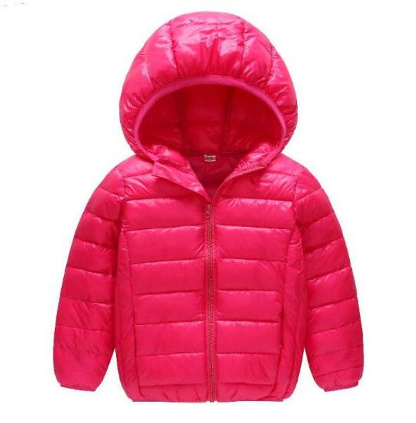 

new children's down cotton clothing for winter 2019 lightweight down jackets with hats for leisure boys and girls w1304, Blue;gray