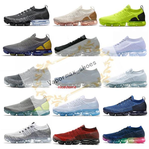 

air knit 2.0 3.0 mens running shoes triple black volt runner shoes tiger zebra gym women breathable jogging outdoor sports sneaker