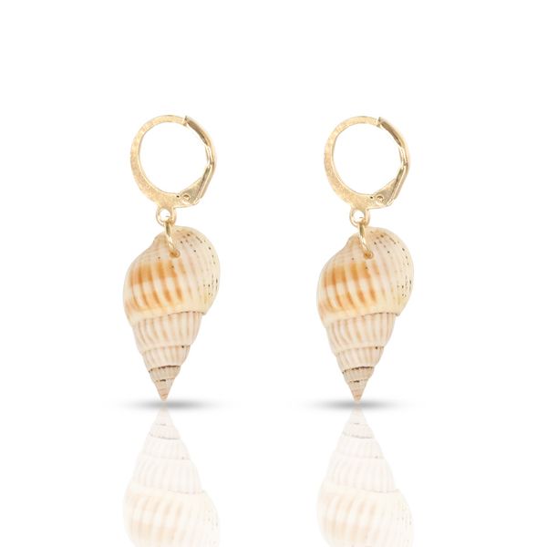 

natural shell earrings gold color conch small round circle statement charm dangle eardrop hoop earring for women ear jewelry, Golden;silver