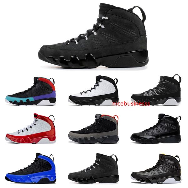 

9 9s men og basketball shoes gym red bred unc racer blue space jace statue snakeskin black white mens trainers fashion sports sneakers