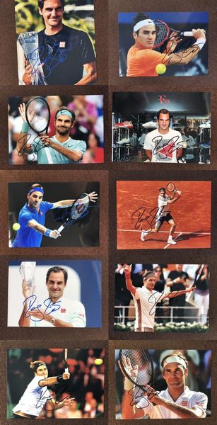 

hand signed roger federer autographed original p 5*7 autographs in ink 79j