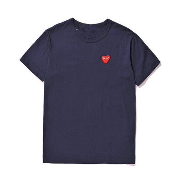 

mens designer t shirts cdg play commes shorts cotton off red heart sport shirts des garcons white t-shirt summer casual tees, Black;blue