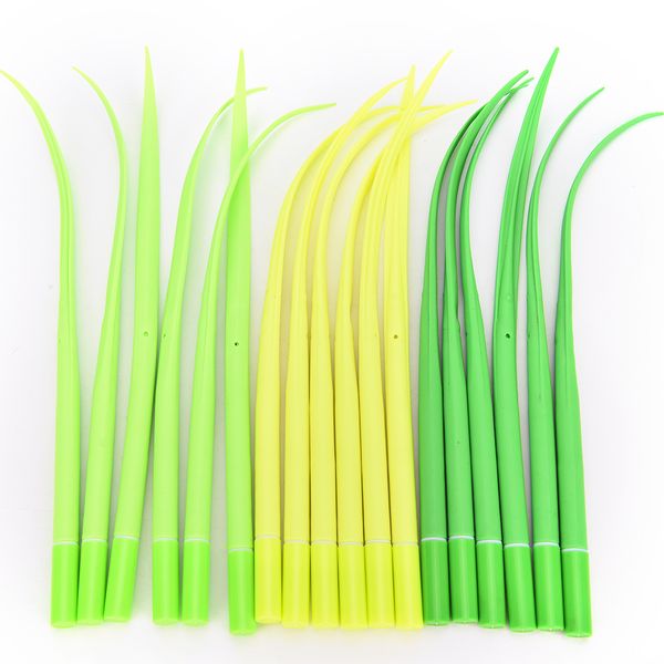 

1pc office supplies material tiny green grassball pen blade grass ballpoint penpotting decoration zakka stationery length:16.5cm, Blue;orange