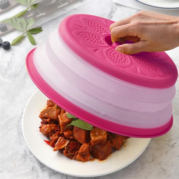 

collapsible sealing cover food storage lid microwave oven crisper cap refrigerator dish lids plate dustpoof cover kitchen tool