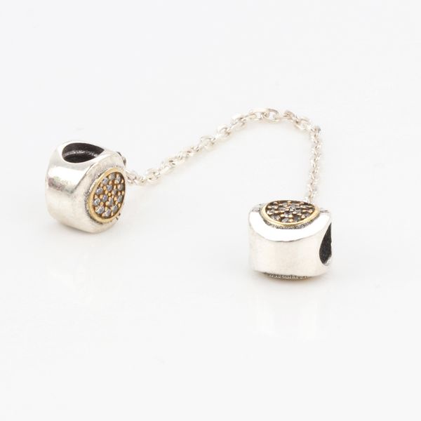 

2pz / серия новые оптовые продажи 925 цепи безопасности шарм браслет оригинальный 925 шарма цепи безопасности для пандора браслеты изготовле, Silver