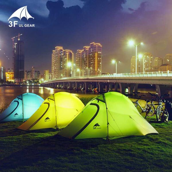 

3f ul gear zhengtu ultralight tent single 15d nylon 3 4 seasons 2 person outdoor waterproof windproof camping tent