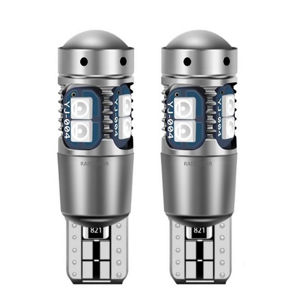 

2pcs t10 w5w 501 led car parking light super bright 10 smd 3030 led auto reading lamp license plate lights wedge tail side bulb