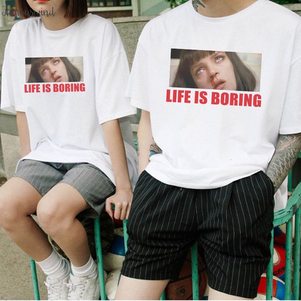 

пародия harajuku белая футболка женский печать лето новизна tee shirt femme жизнь letters t женщины tshirt, White