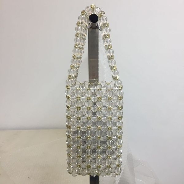 

2019 fashion pearl bag ladies handbag beaded bag female purse handmade evening handbags bags for women