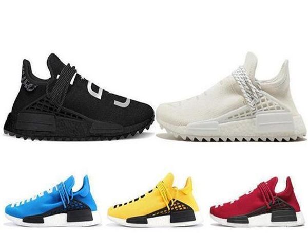 

wholesale human race trail shoes men women pharrell williams yellow noble ink core black red white casual shoes designer sneakers size 36-45
