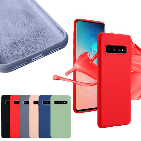 

360 full cover imitated liquid silicone tpu case for iphone x xs max xr 8 7 6 samsung s7 s8 s9 s10 5g plus s10e note 5 9 a6 a7 2018 a750