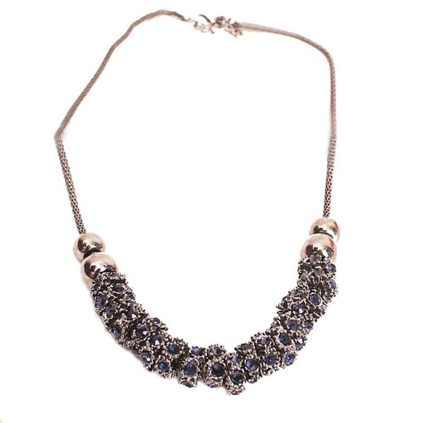 

women crystal rhinestone necklace jewelry charm geometric choker necklaces clavicle chain, Golden;silver