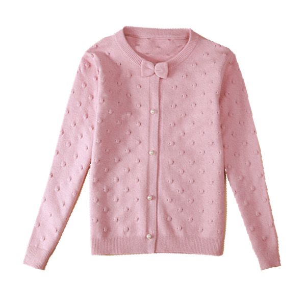 

2019 spring children's clothes girls sweaters casual solid long sleeve baby girl knitted cardigan sweaters for girls big kids, Blue