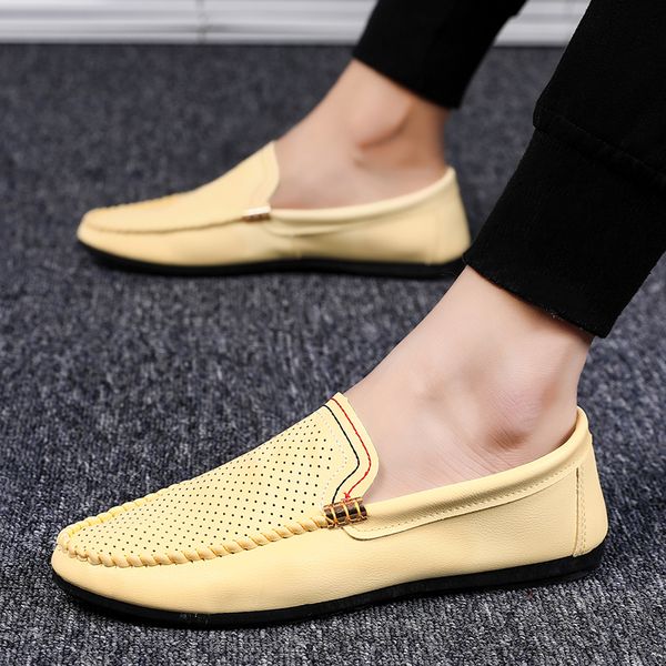 Gram EPos 2019 homens primavera verão sapatos casuais de alta qualidade masculino malha verão fresco vestido de couro empresarial loading sapatos