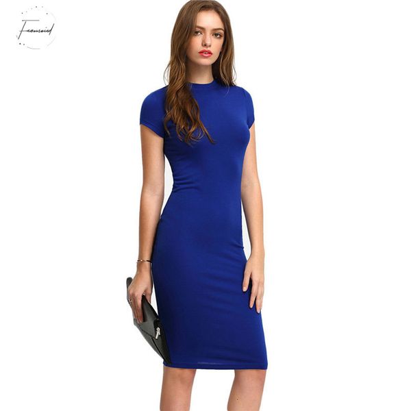 

summer dress new office arrival womens bodycon dresses fashion short sleeve crew neck work knee length twill, Black;gray