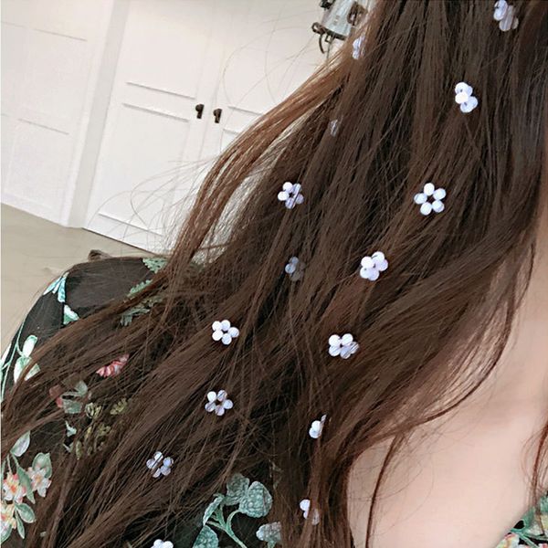 

women hairpins flower heart multicolor long hanging hairpin fashion cute birthday party jewelry gift hair styling accessories, Golden;white