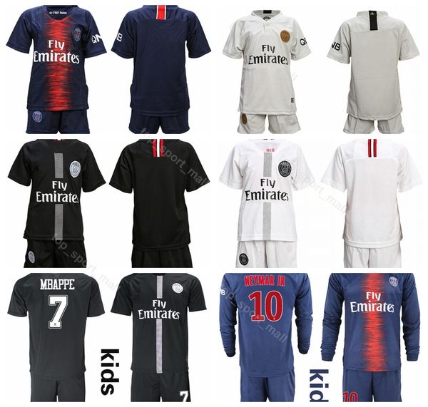 

Kids PSG Youth VERRATTI Jersey Soccer Paris Saint Germain Set With Short BUFFON TRAPP DRAXLER DANI ALVES Football Shirt Kits Children