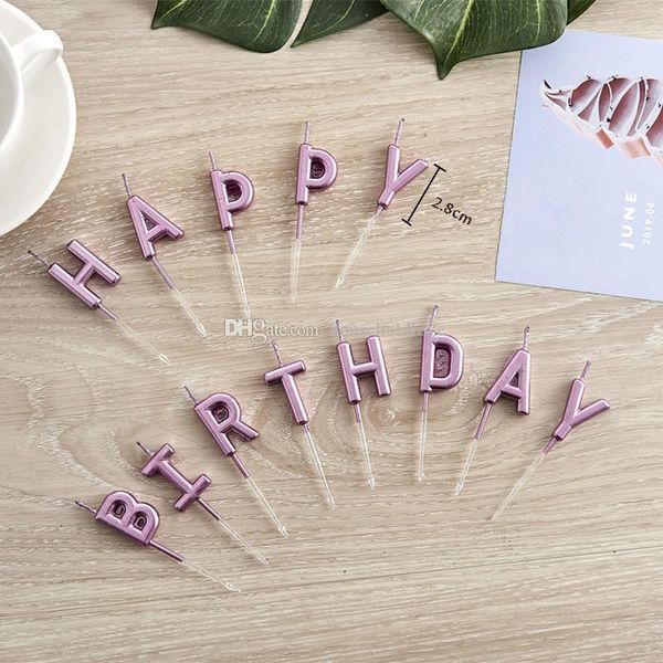 

golden happy birthday letters happy birthday candles children cartoon gold-plated letters yellow candles party candle cake candle