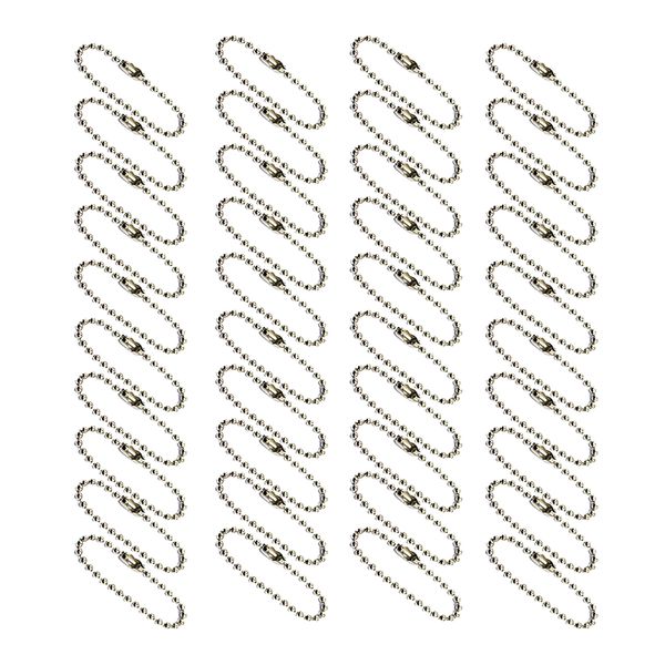 

40 pieces fashion ball chain necklace key chains diy jewelry making finding, Silver