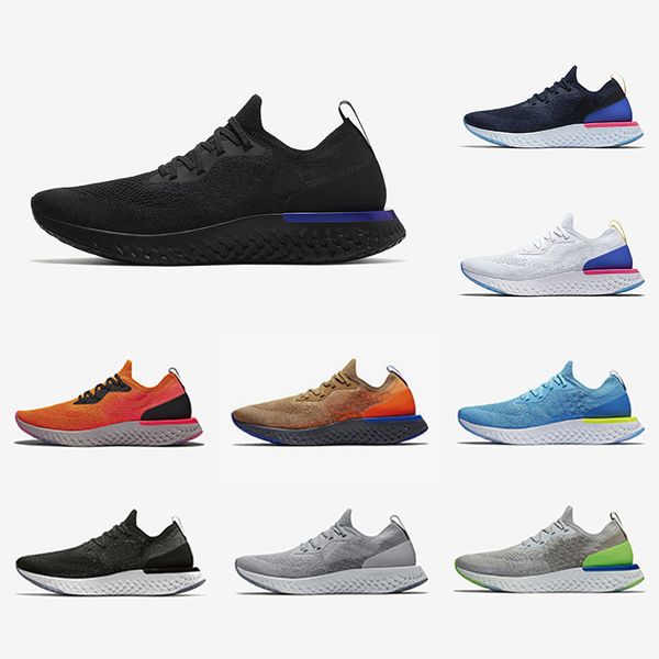 

breathable and soft flight epic react s0uth men's running shoes college navy sprite black and racer blue knit designer sports shoes 36