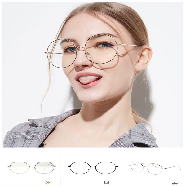 

permanent wear-resisting clear round glasses women classic optics eyeglasses men spectacle frametransparent lens optical, White;black