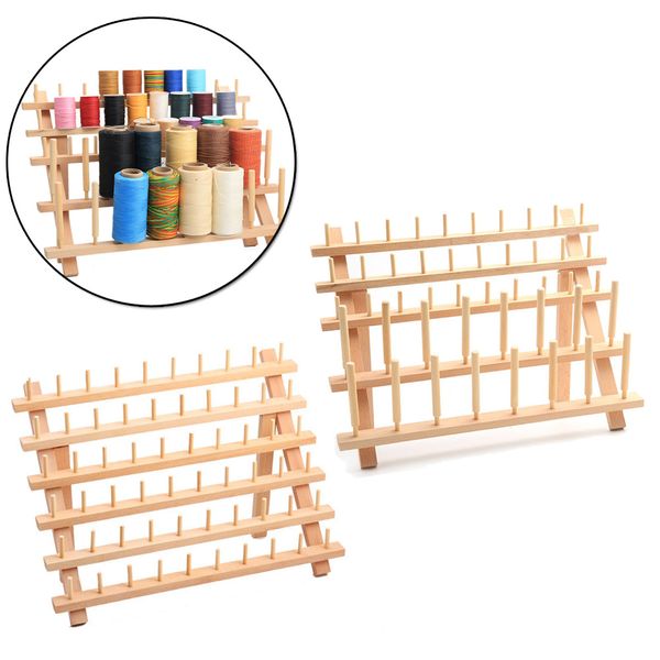 

60pcs spool wood sewing thread stand organizer embroidery storage rack holder