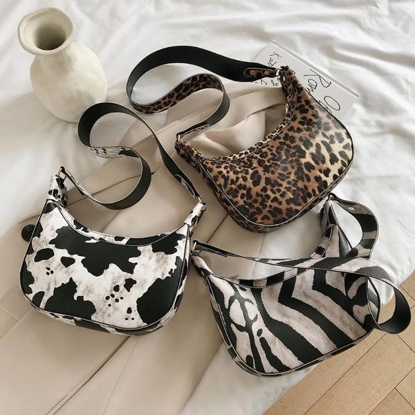 

casual animal pattern women handbags ladies retro pu shoulder crossbody pouch fashion exquisite shopping bag