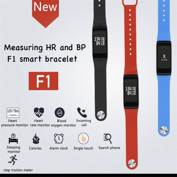 

oem f1 smart band bracelet waterproof heart rate monitor smart bracelet watch fitness tracker sport pedometer blood pressure oxygen monitor