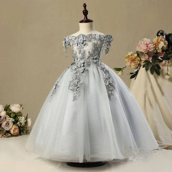 

elegant fashion applique sleeveless flower girls dresses party beauty pageant princess first holy communion prom dresses, Red;yellow