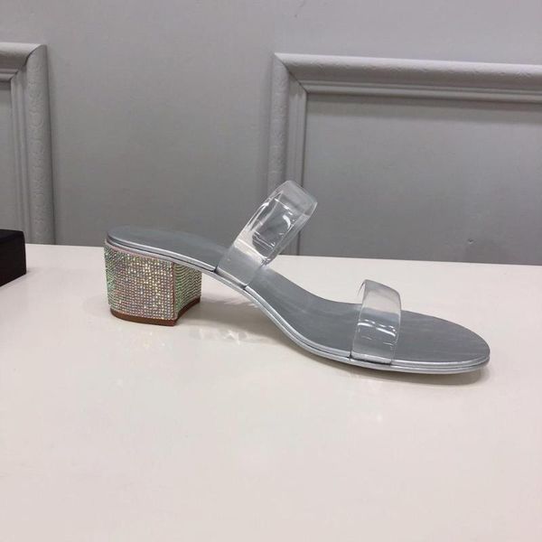 

сжатый сандалии женщин женщина тапочки прозрачные пвх женская обувь стразы обувь из натуральной кожи с полукруглой головкой высокие каблуки, Black