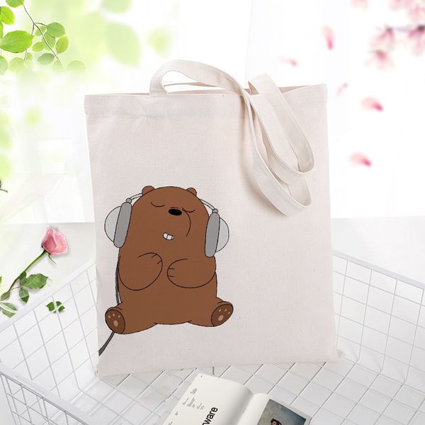 

series printing canvas tote bag eco bag reusable shopping recycled fashion handbag daily use