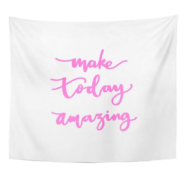 

tapestry daily make today amazing hand lettered quote modern calligraphy christian believe home decor wall hanging for room