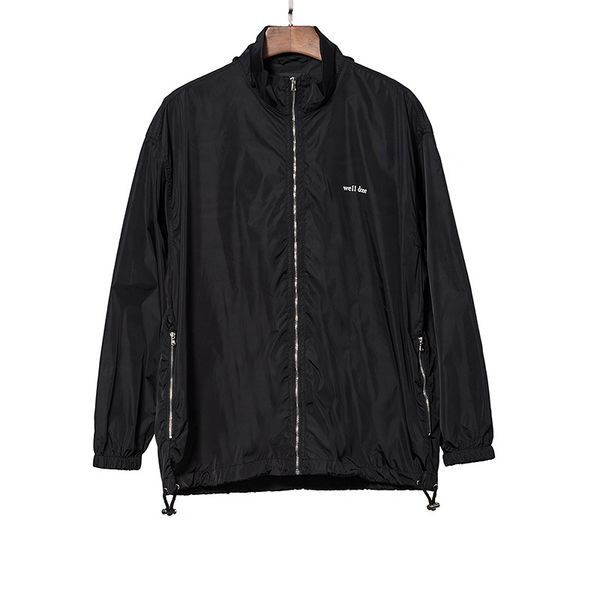 

new mens designer jackets hooded welldone fashionable brand coat spring autumn coat jacket windbreaker outwear clothes we11done, Black;brown