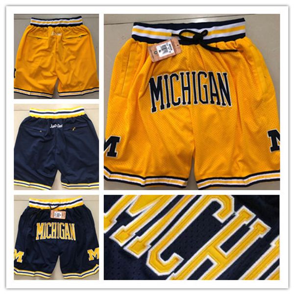 

ncaa hip hop motion wind michigan shorts stripe netw basketball shorts wear lightweight breathable sports casual pants wolverines shorts, Black