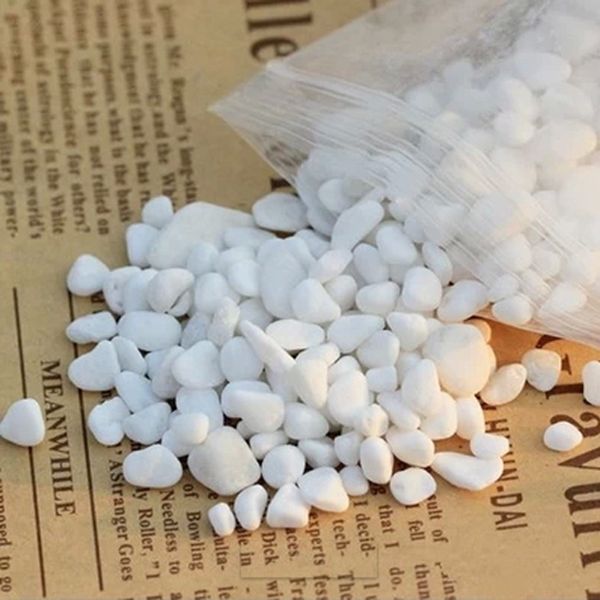 

100g natural river sand stone marbles for succulent bonsai fish tank wedding home garden decor no vase plant white f460