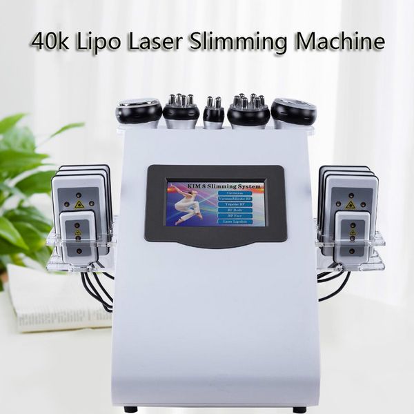 

portable pro 40k cavitation ultrasonic cellulite removal rf radio frequency skin lifting multipolar vacuum body slimming machine salon spa