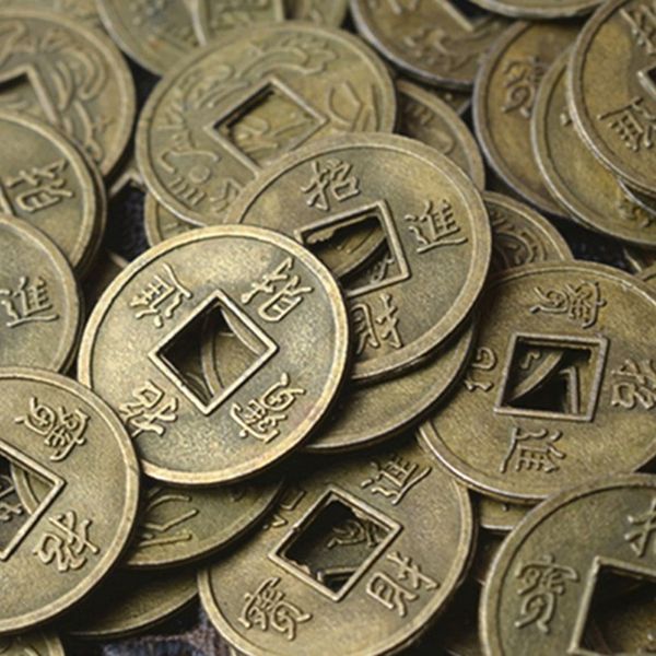 

1/100pcs antique fortune money coin luck fortune wealth chinese feng shui lucky ching/ancient coins set educational ten emperors other home