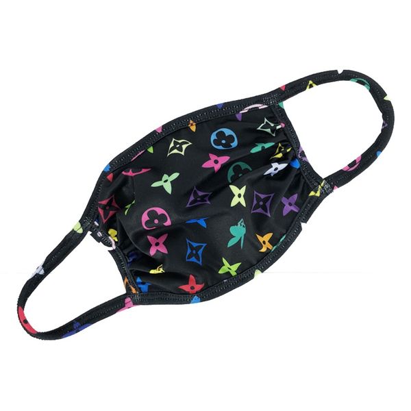 

zkgf face mask 3ply non woven mouth sheet mask masks home use dust breathing designer printed facemask black blue #979