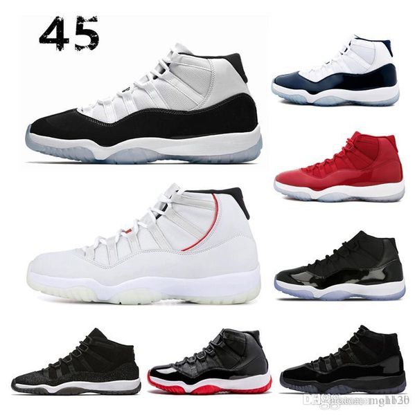 

2019 new mens basketball shoes 11 11s platinum tint concord 45 bred legend blue women sports sneaker 5.5-13 dropship
