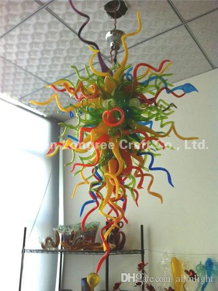 

wholesale multi color crystal chandeliers 100% hand blown glass turkish style l decor glass chandeliers