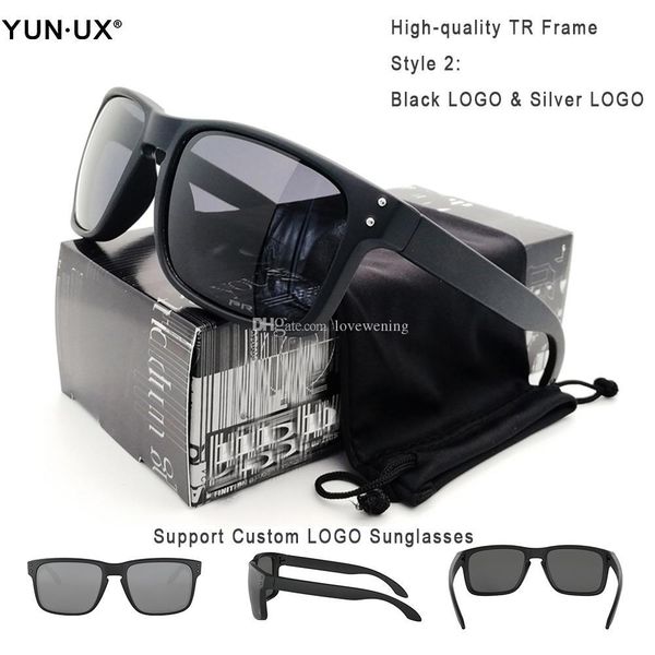 

quality fashion polarized sunglasses men black tr90 frame grey lens etching y91-02 high-end glasses wholesale customizeddr3573, White;black