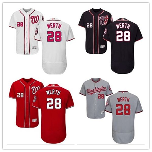 

custom baseball jerseys washington 28 jayson werth washingtonnationals nationals men women youth red white high-quality jersey, Blue;black