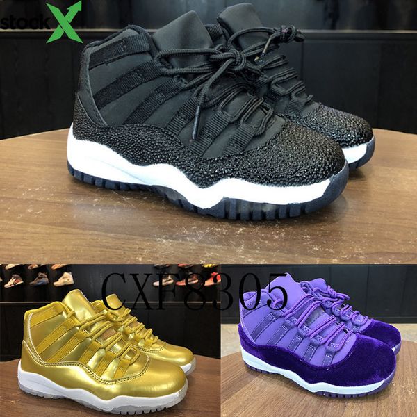 

11 kids low basketball shoes outdoor sports shoes children sneakers gym red chicago midnight navy boy girls 11s athletic designer shoes