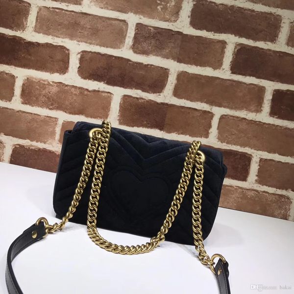 

selling fashion brand velvet marmont 22cm women handbag leather love shoulder bag delivery