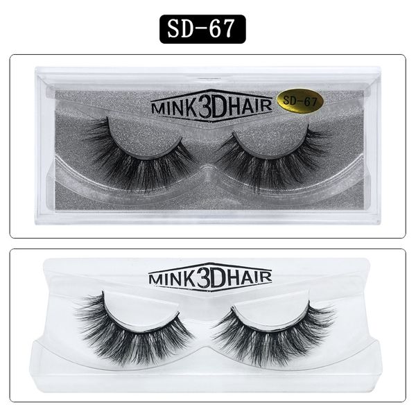 

sd-01 fake lashes 1pair 3d mink eyelashes luxury handmade cilios long lasting volume lash extension reusable false eyelashes