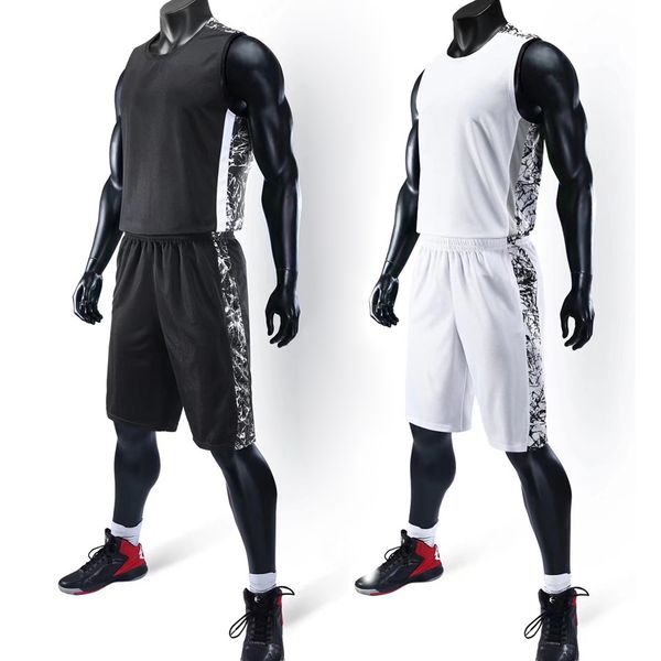 

2020 mens youth customizable diy polyester comfortable basketball uniforms set blank college team basketball jerseys, Black