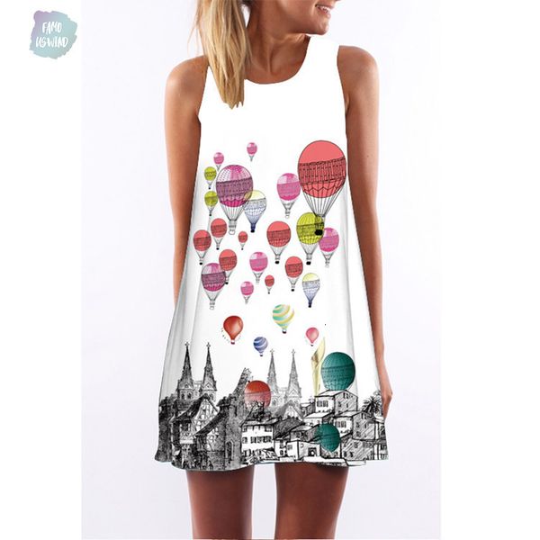 

dress party dress women new arrival casual mouse print cute summer dress sleeveless o neck short robe femme designer clothes, Black;gray