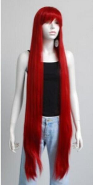 

wig stylish long straight wine red cosplay hair wig, Black;brown